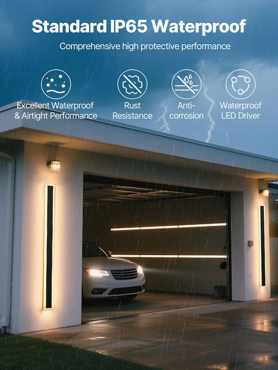 Vevor Wandmontiertes Lineares Beleuchtungsgerät LED IP65 12W mit Warmweißem Licht Doppelstrahl