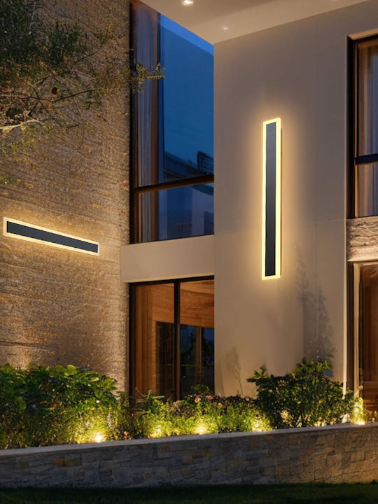 Vevor Επιτοίχιο Γραμμικό Φωτιστικό LED IP65 8W με Θερμό Λευκό Φως Διπλής Δέσμης 80x8x5εκ.