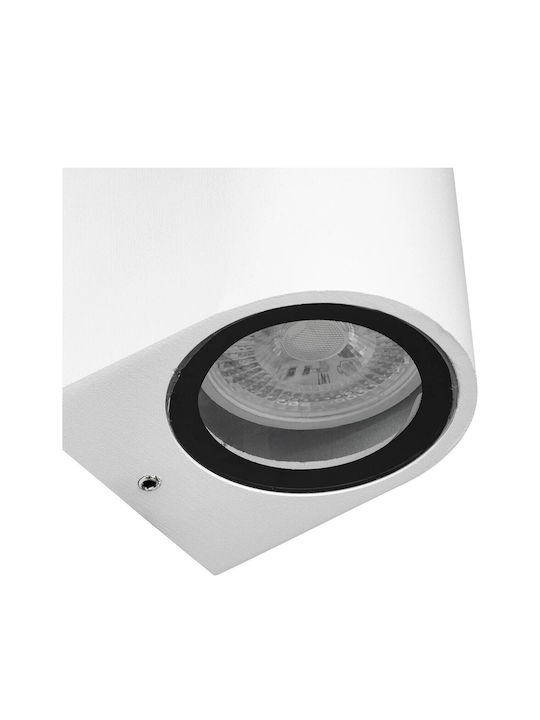 kelvo Murano Επιτοίχιο Εξωτερικό Φωτιστικό GU10 IP65 8x8x15εκ.