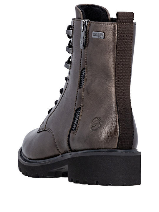 Leder Stiefeletten Damen Braun