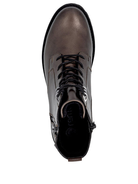 Leder Stiefeletten Damen Braun