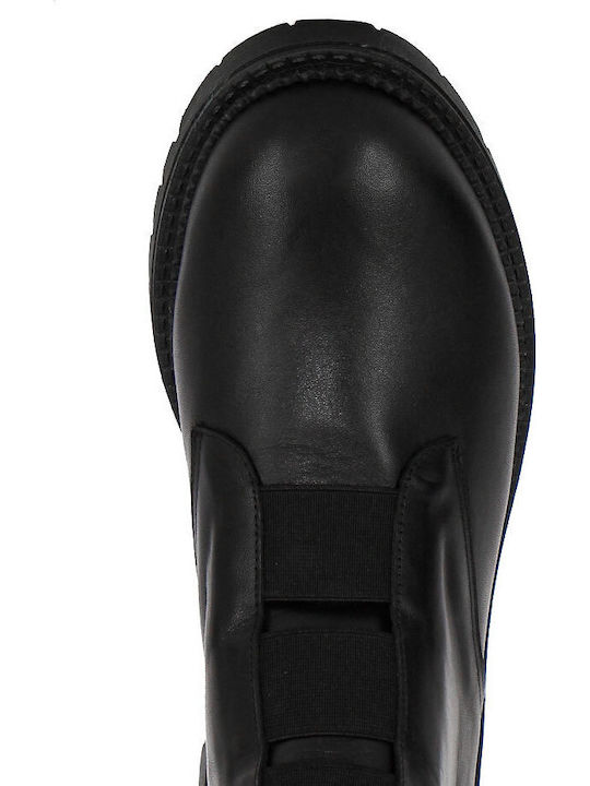 Leather Women's Ankle Boots Black