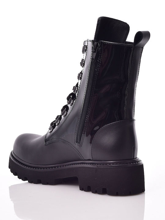 Leather Women's Ankle Boots Black