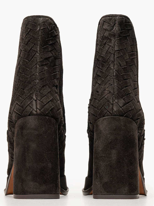 Ghete Dama Chelsea De Piele Maro