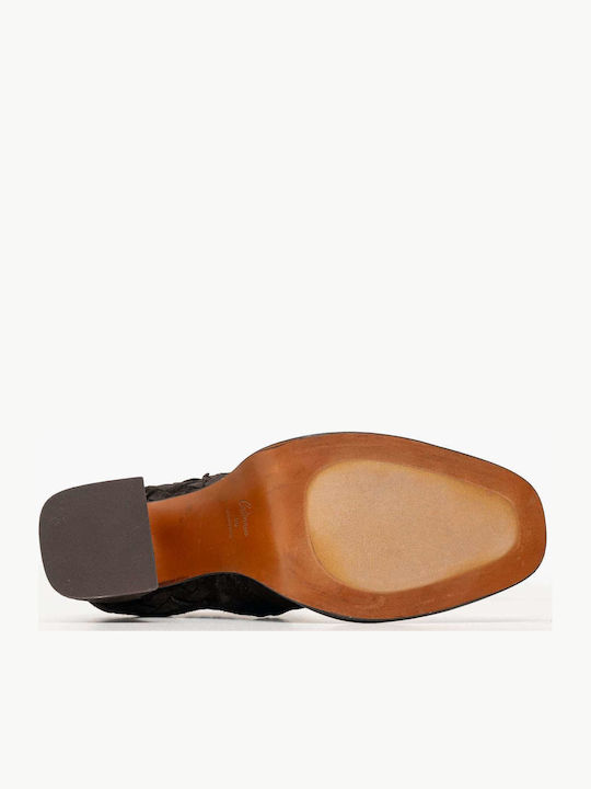 Ghete Dama Chelsea De Piele Maro