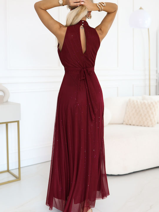 Maxi Φόρεμα για Γάμο / Βάπτιση Burgundy