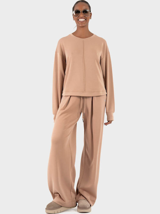 Damen Sweatshirt Light Salmon
