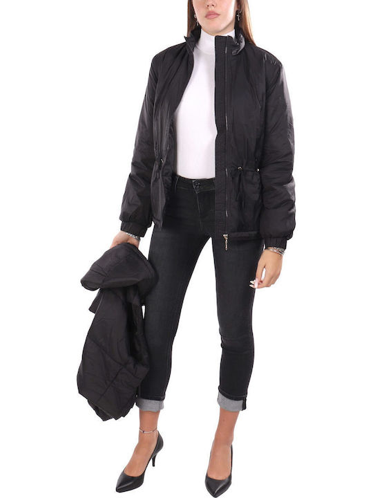 Damen Ärmellos Puffer Jacke für Winter Black