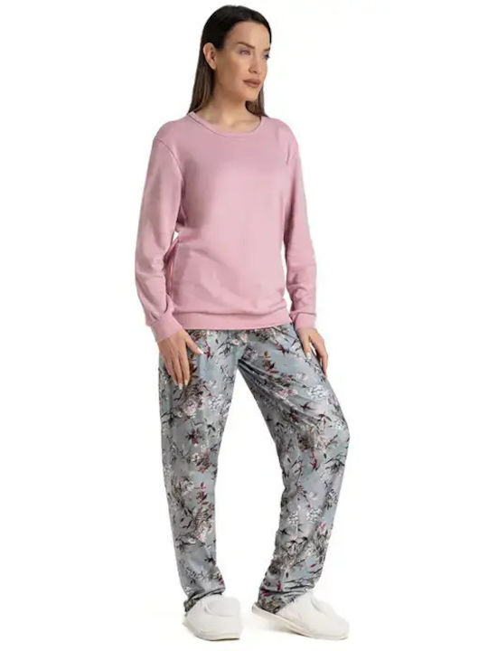 Relax Lingerie Winter Women's Pyjama Set Pink