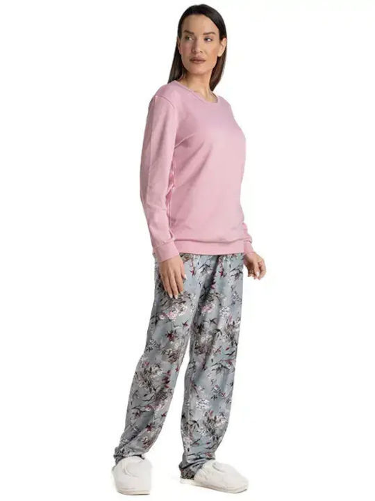 Relax Lingerie Winter Women's Pyjama Set Pink