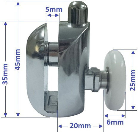 Shower Cabin Roller 25mm A26 Shower Cabin Roller 25mm A26