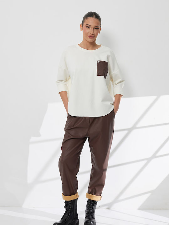 Damen Braun Set mit Hose mit Gummizug