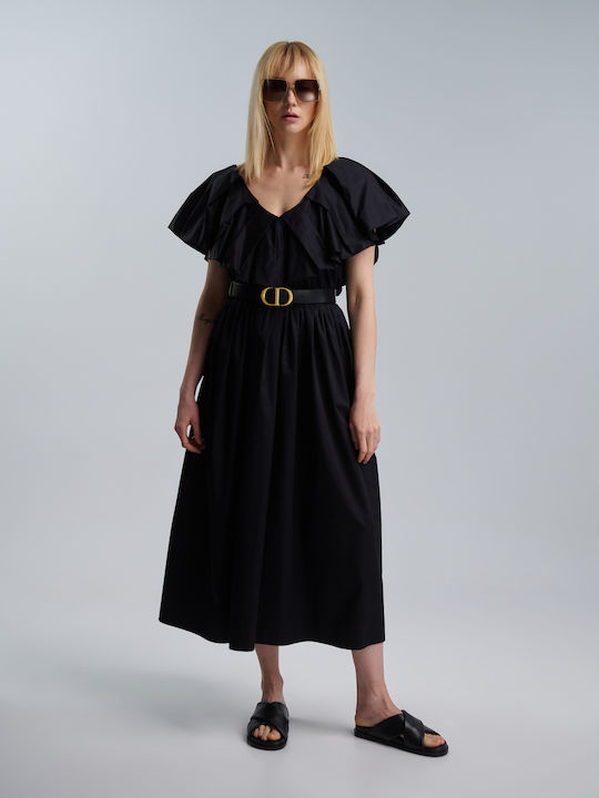 Maxi Damenkleid Für Hochzeit - Taufe Schwarz