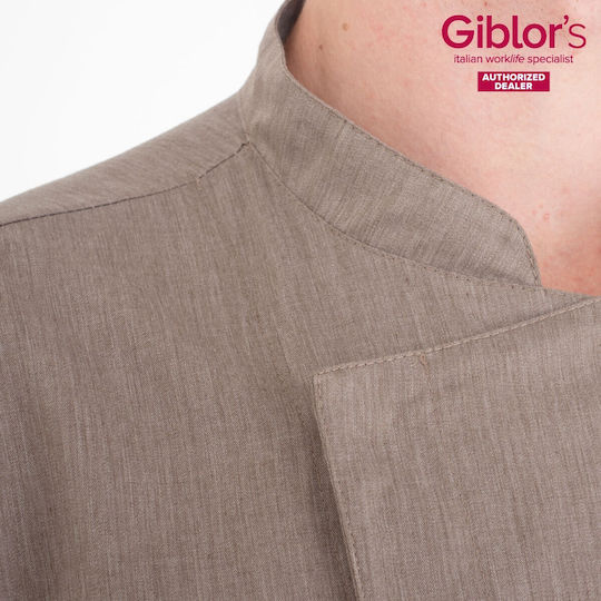 Giblors Σακάκι Σεφ Federico Slim Fit Tortora Giblor's Giblor's
