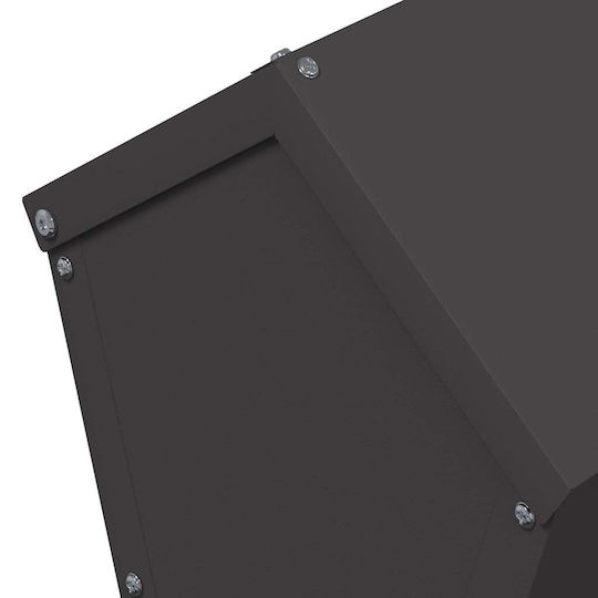 Chicken Feeder Black 30 x 30 x 39 cm Cold Rolled Steel 874681 Black