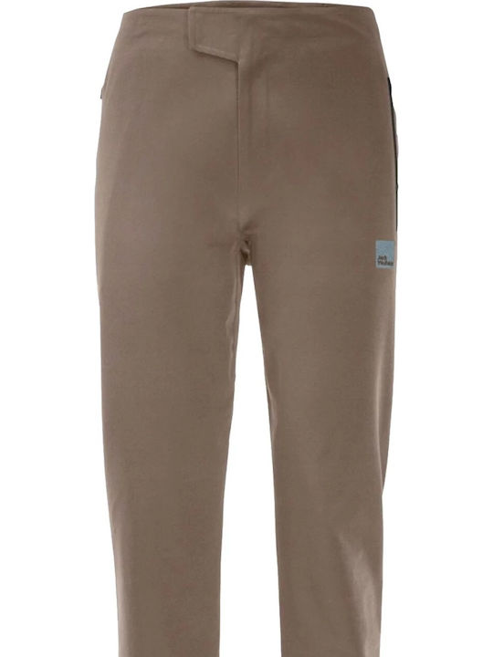 Jack Wolfskin Ανδρικό Μακρύ Παντελόνι Πεζοπορίας Μπεζ