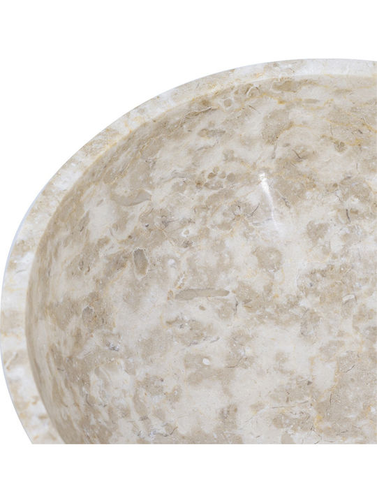 Artekko Marble Decorative Bowl Marble Beige 24x24x11cm