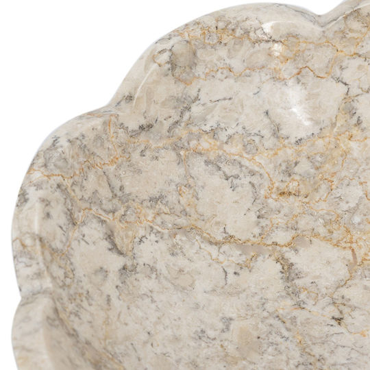 Artekko Decorative Bowl Beige 25x25x7.5cm