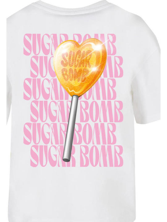 Sugar Bomb Tricou Alb