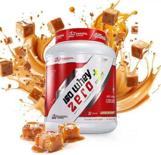 Immortal Nutrition Iso Whey Zero + Creatine Protein Whey with Creatine Gluten & Lactose Free with Flavor Salted Caramel 1kg