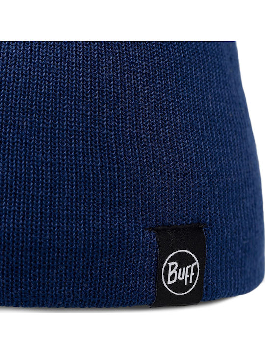 Beanie Unisex Fleece Σκούφος Πλεκτός σε Navy Μπλε χρώμα
