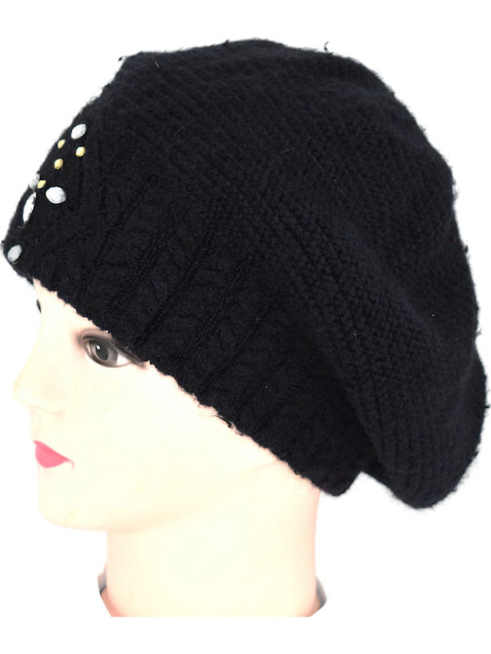 Beanie Feminin Căciulă Tricotat în culoarea Negru