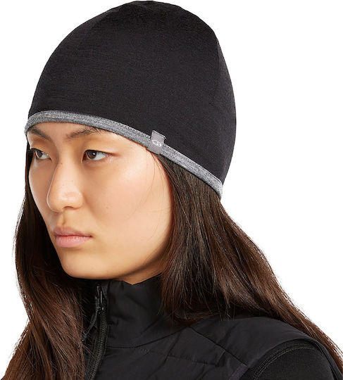 Beanie Unisex Wendbar Beanie Gestrickt in Schwarz Farbe