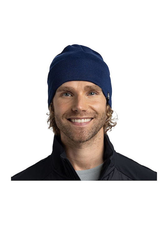 Beanie Unisex Fleece Σκούφος Πλεκτός σε Navy Μπλε χρώμα