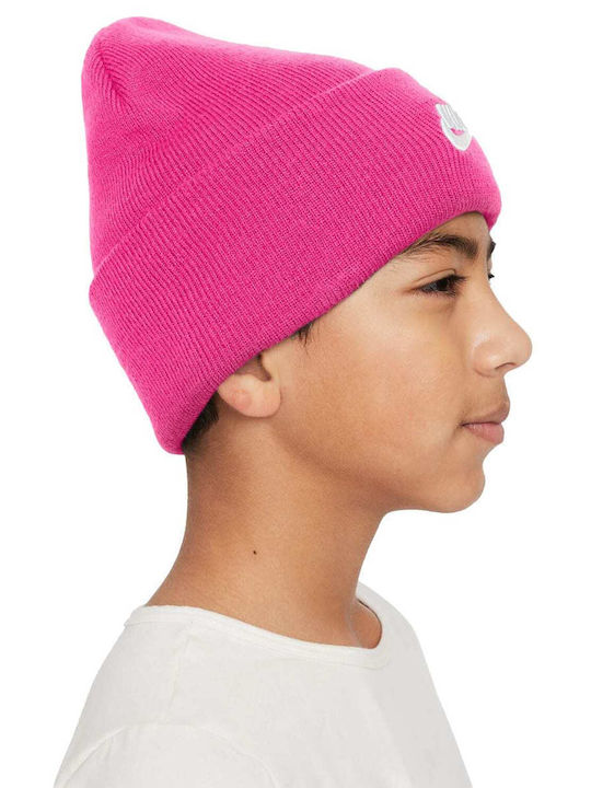 Peak Beanie Unisex Σκούφος Πλεκτός σε Ροζ χρώμα