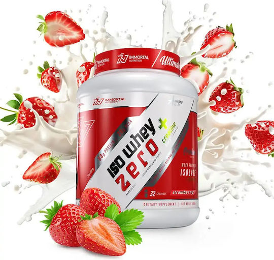 Iso Whey Zero + Creatine Protein Whey with Creatine Gluten & Lactose Free with Flavor Strawberry 1kg