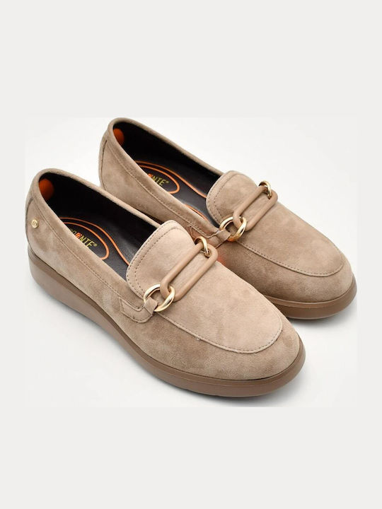 Δερμάτινα Γυναικεία Loafers σε Καφέ Χρώμα