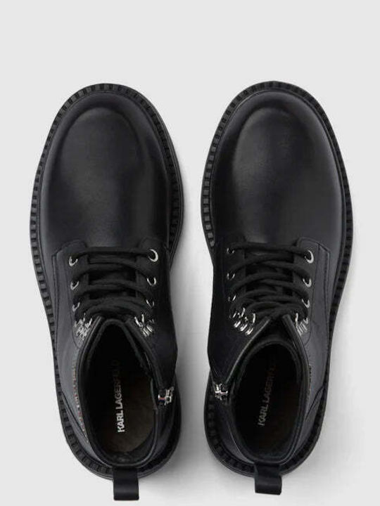 Leder Schwarz Herrenstiefel