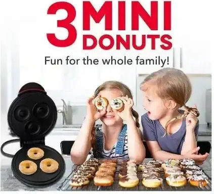 Μίνι Συσκευή 3 Donuts 350w Κόκκινη