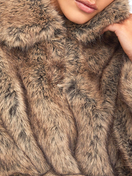 Women's Short Fur Beige-brown