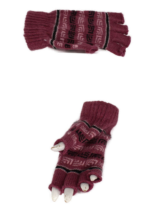 Women's Knitted Gloves Burgundy
