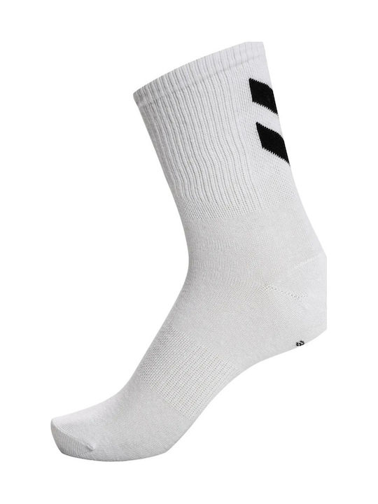 Hummel Chevron Αθλητικές Κάλτσες Λευκές 6 Ζεύγη