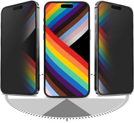3D Privacy Ματ Tempered Glass Μαύρο (iPhone Air)