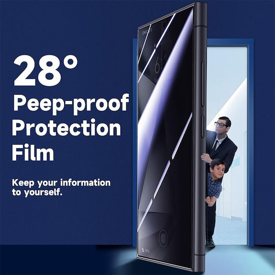 Privacy Full Face Tempered Glass Μαύρο (Galaxy S22 5G)
