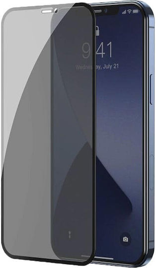 Displayschutzfolie Datenschutz Vollflächig gehärtetes Glas iPhone 12 / 12 Pro