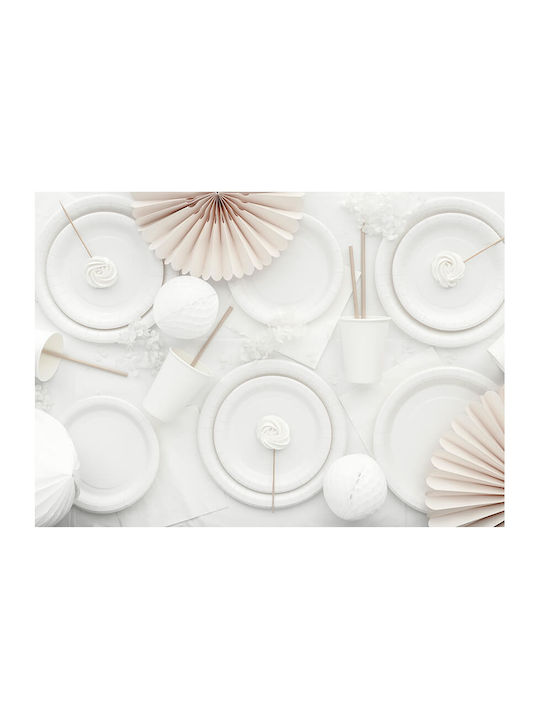 PartyDeco Tablecloth White 137x183cm