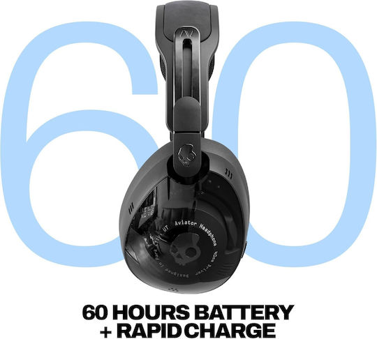 Skullcandy AVIATOR 900 Безжични / Жични Over Ear Слушалки с 60 часа Работа и Бързо Зареждане Черни