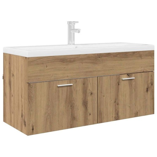 vidaXL Waschtisch ohne Waschbecken L38.5xB38.5xH46cm Artisan Oak