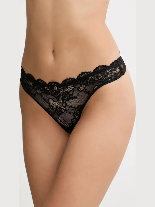 Guess Lace Underwear Set with Bralette & String Jblk
