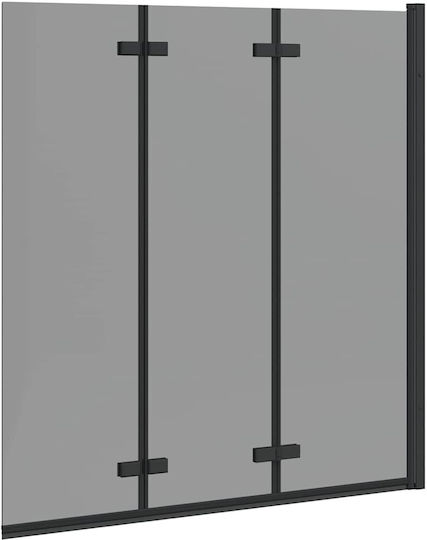 vidaXL Cabinet Duș cu Pliabil Ușă 130x138cm Dungi Negru