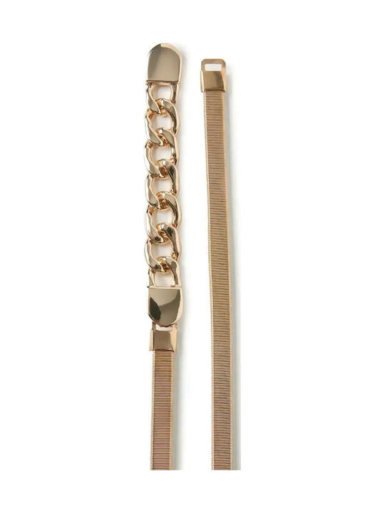 Elastic Women's Belt Gold