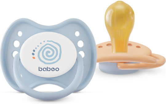 Baboo Schnuller Gummi mit Etui Blau für 6+ Monate 2Stück
