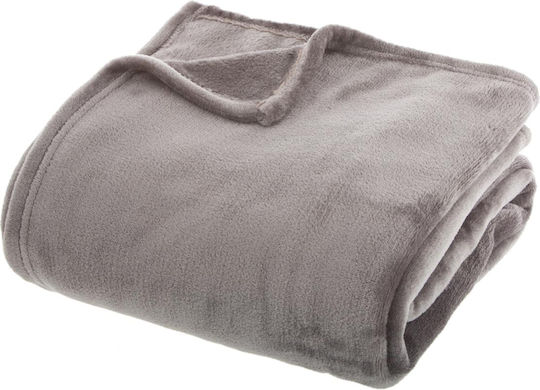 A-s Flannel Decke Fleece Halbdoppelt 180x230cm Graue