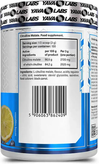 Yava Labs Citruline Malate 300gr Lime