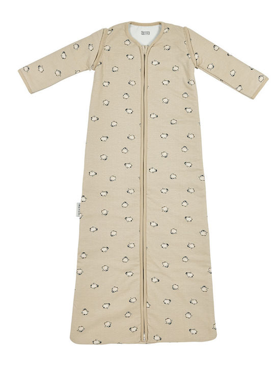 Meyco Winter Sleeping Bag 2.5 Tog Soft Sand with Detachable Sleeves
