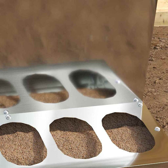 vidaXL Metal Feeder for Hens and Poultry with Capacity 4.65kg 40x40x45cm